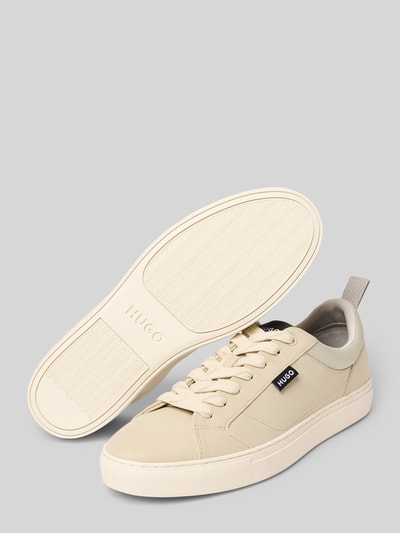 HUGO Sneaker mit Schnürung und Label-Detail Modell 'Morrie' Beige 4