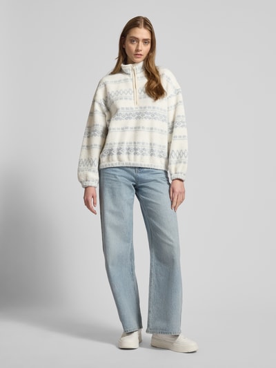 Levi's® Sweter z polaru z kołnierzem model ‘DELTA’ Écru 1