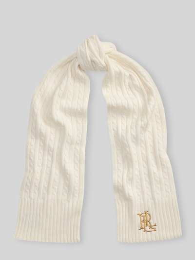 Lauren Ralph Lauren Schal mit Logo-Stitching Offwhite 1