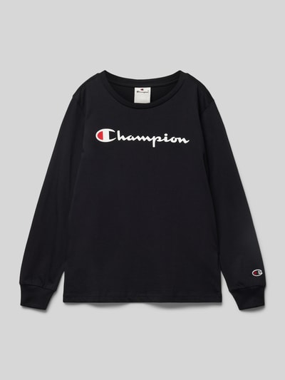 CHAMPION Shirt met lange mouwen en labelprint Zwart - 1