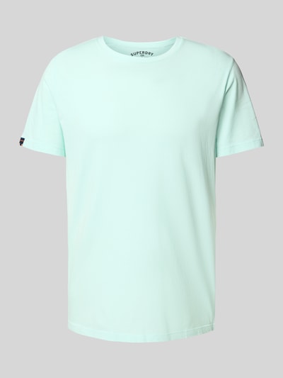 Superdry T-shirt z detalem z logo Błękitny 2