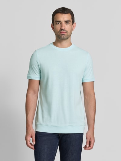 s.Oliver RED LABEL T-shirt o kroju regular fit z Mieszanka bawełny Turkusowy 4