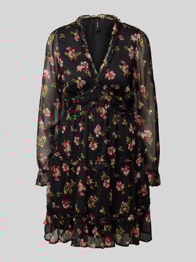 Vero Moda Tailliertes Minikleid mit Volants Modell 'SMILLA' Black 2