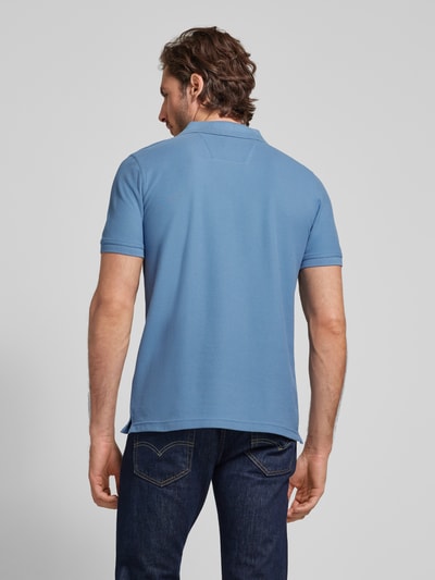 Fynch-Hatton Regular fit poloshirt met labelstitching Lichtblauw - 5