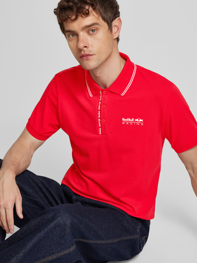 RED BULL RACING X PEPE JEANS RED BULL RACING x Pepe Jeans - Slim Fit Poloshirt mit Label-Print Rot 3