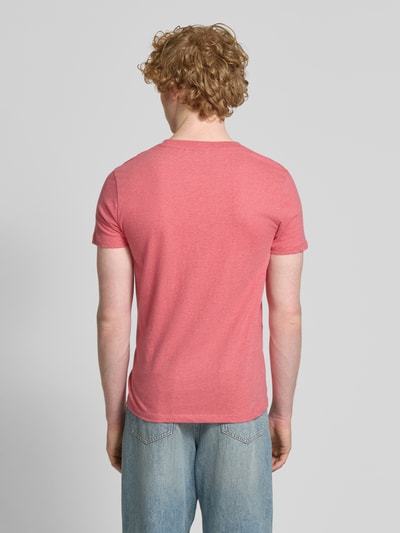 Superdry T-Shirt mit Label-Stitching Rosa Melange 5