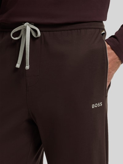 BOSS Regular Fit Sweathose aus Baumwoll-Mix Modell 'Mix&Match' Dunkelbraun 3