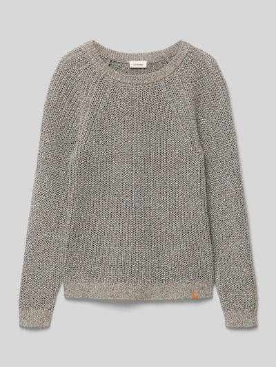 Lil Atelier Gebreide pullover met ribboorden, model 'NORO' Steengrijs - 1