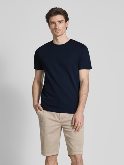 MCNEAL T-shirt met geribde ronde hals Donkerblauw - 4