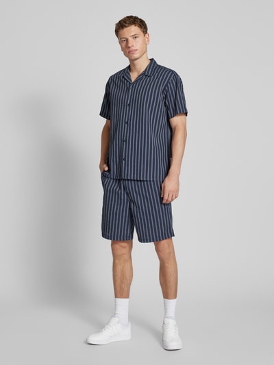 Jack & Jones Szorty z dzianiny dresowej z tunelem model ‘JAIDEN’ Granatowy 1