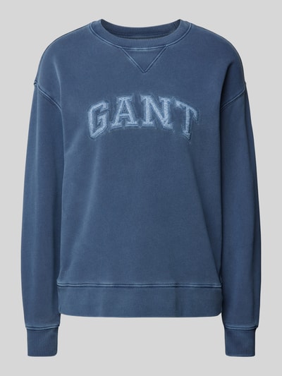 Gant Sweatshirt mit Label-Detail Jeansblau 2