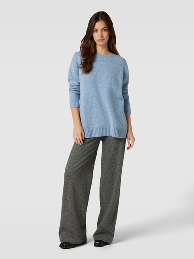 Weekend Max Mara Strickpullover mit Rundhalsausschnitt Modell 'OGLIO' Hellblau 1