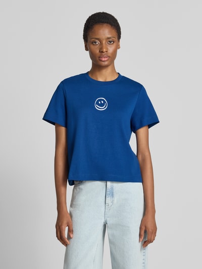 VERO MODA boxy fit T-shirt van zuiver katoen model 'SARA' Donkerblauw - 4