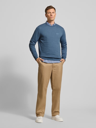 Marc O'Polo Regular Fit Sweatshirt aus reiner Baumwolle  Petrol 1