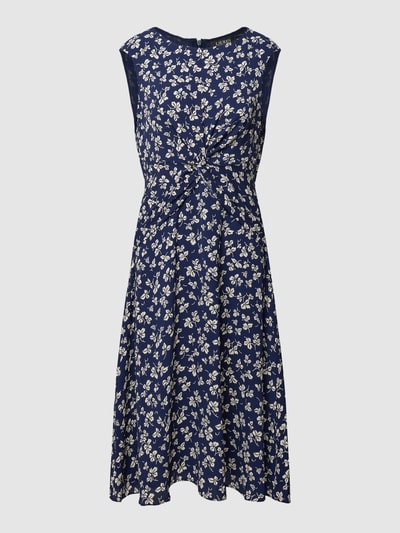 Lauren Ralph Lauren Knielange jurk met bloemenmotief, model 'TESSANNE' Marineblauw - 2