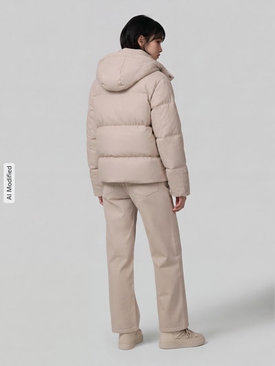 VERO MODA Steppjacke mit abnehmbarer Kapuze Beige 5
