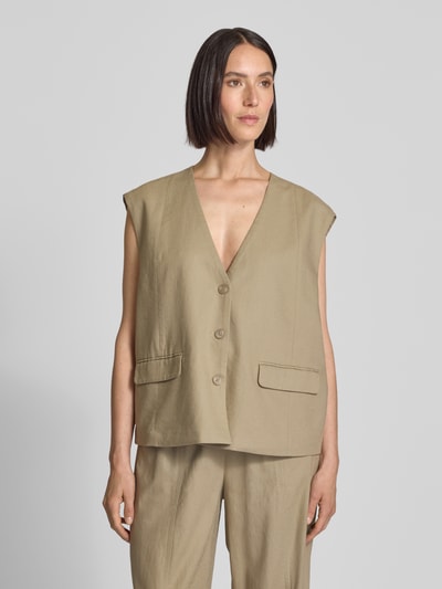 Gestuz Gilet met V-hals, model 'izza' Zand - 4