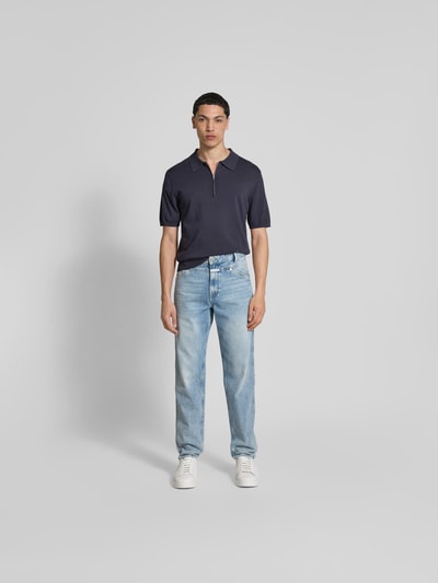 Closed Poloshirt mit kurzem Reißverschluss Bleu 1