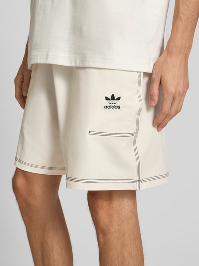 adidas Originals Regular Fit Shorts mit Label-Stitching Offwhite 3