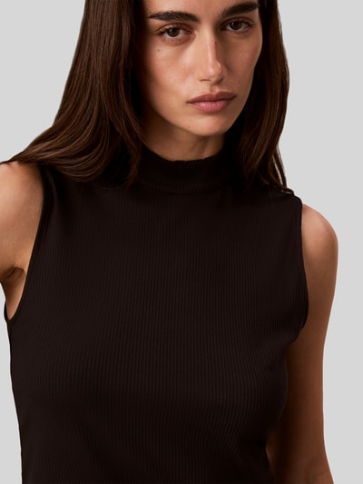 Calvin Klein Womenswear Top Slim o kroju slim fit z mieszanki modalu Czarny 3