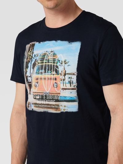 Tom Tailor T-shirt met motiefprint Marineblauw - 3