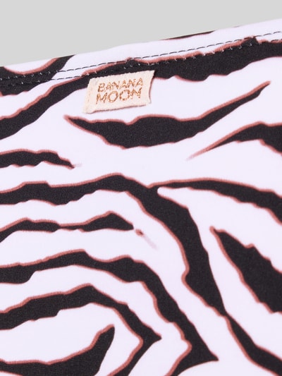 Produktfoto, Bikini-Slip im Allover-Look Modell 'RENA WILDJUNGLE' von Banana Moon, Material-Mix mit Stretch-Anteil, Schwarz-Weiß-Muster, körpernahe Passform