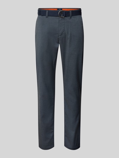 MCNEAL Slim fit pantalon met riem Marineblauw - 2