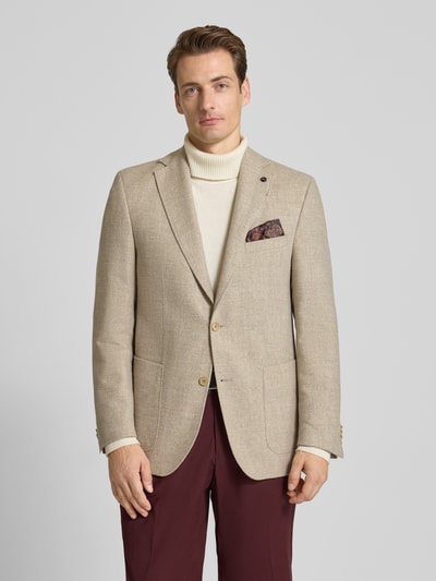 Carl Gross 2-knoops colbert met reverskraag, model 'Tebbo' Beige - 4