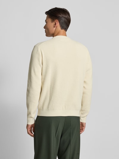 JAKE*S STUDIO MEN Regular Fit Longsleeve mit Rundhalsausschnitt Ecru 5