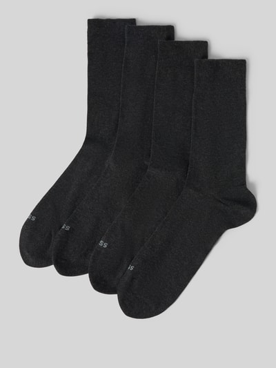 BOSS Socken mit Feinripp im 4er-Pack Anthrazit 1