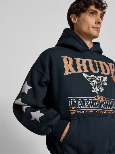 RHUDE Hoodie mit Label-Print Black 3