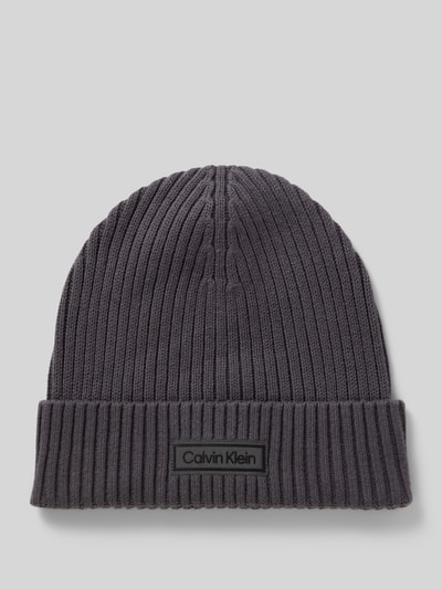 CK Calvin Klein Gebreide muts met kasjmier en labelpatch Marineblauw - 1