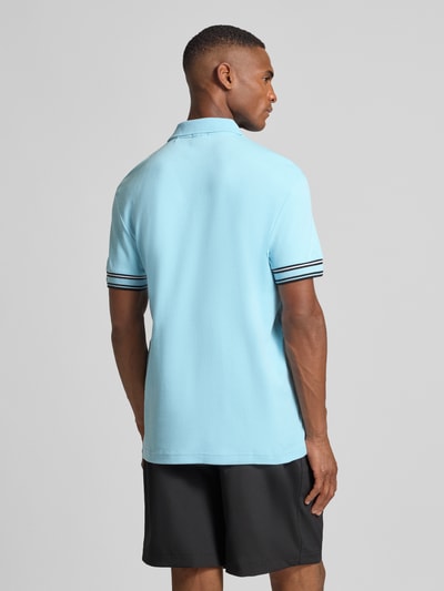 BOSS Green Slim Fit Poloshirt aus reiner Baumwolle Hellblau 5
