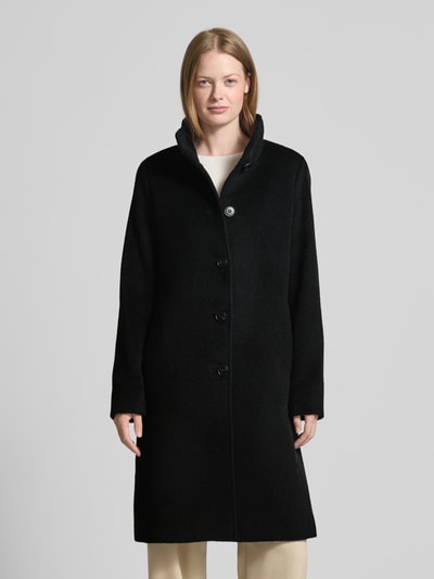 Fuchs Schmitt Płaszcz wełniany ze stójką Czarny 4