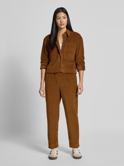 B.Young Spodnie sztruksowe z elastycznym pasem model ‘Dixian’ Camel 1