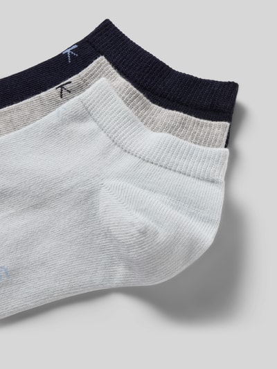 CK Calvin Klein Sneakersokken met labeldetail in een set van 3 paar Lichtblauw - 2