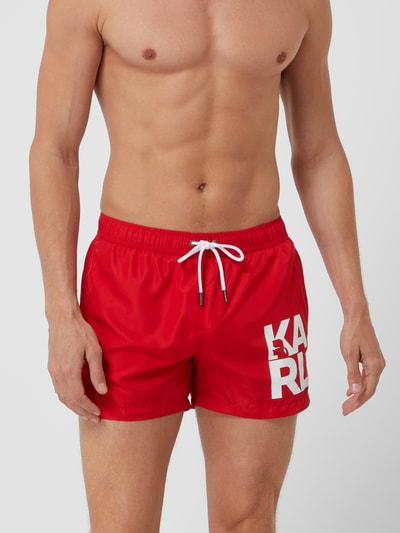 Karl Lagerfeld Beachwear Zwembroek met logo  Rood - 3