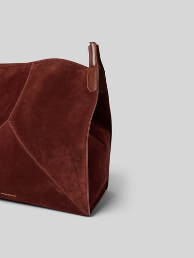 Victoria Beckham Henkeltasche mit Label-Detail Dunkelbraun 3