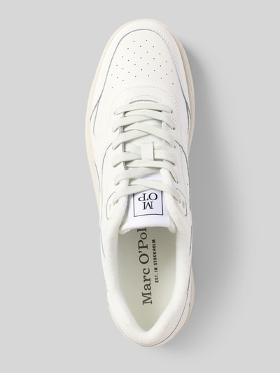 Produktfoto, Sneaker mit echtem Leder Modell 'CARLO 13A' von Marc O'Polo in Weiß mit glatter und perforierter Oberfläche, Herren Sneaker von Marc O'Polo