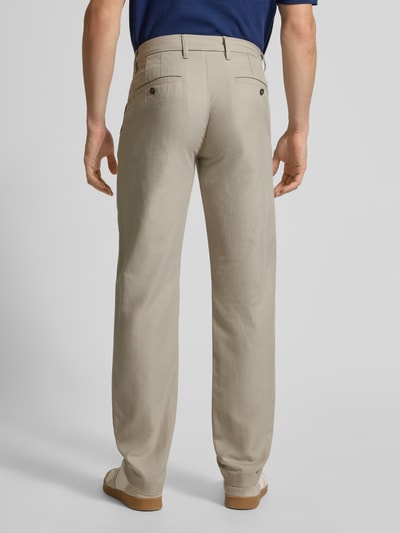 Marc O'Polo Tapered Chino aus Baumwoll-Leinen-Mix Model 'OSBY JOGGER' Mittelgrau 5
