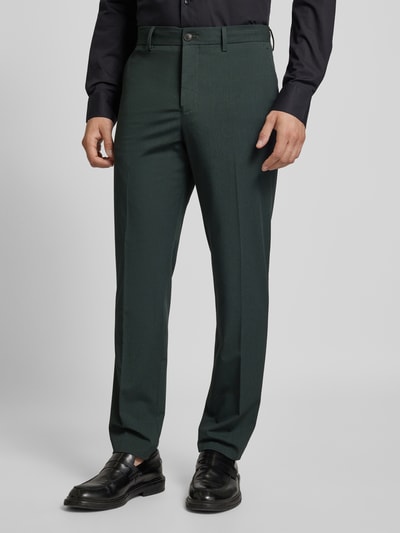 SELECTED HOMME Slim fit pantalon met persplooien, model 'LIAM' Donkergroen - 4