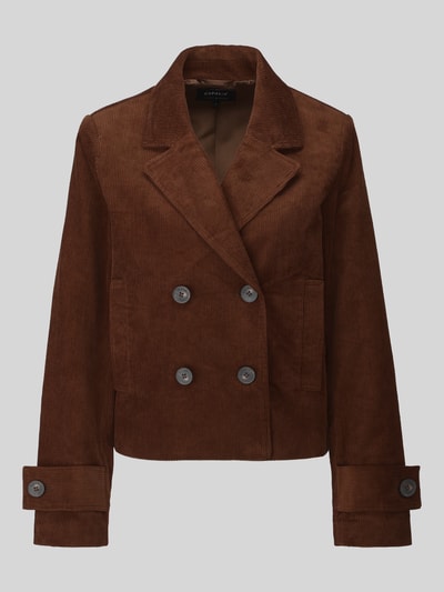 ONLY Regular Fit Kurzmantel aus reiner Baumwolle Modell 'FREJA' Schoko 2