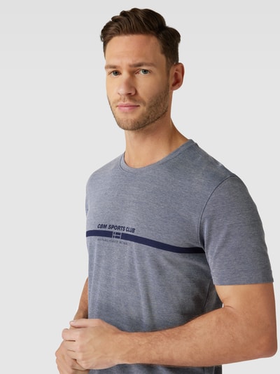 Christian Berg Men T-shirt met print aan de voorkant Jeansblauw - 3