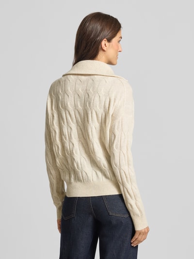 Tommy Hilfiger Regular fit schipperstrui van zuivere wol Ecru - 5