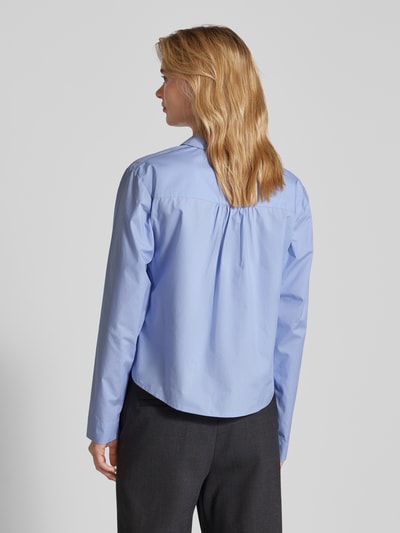 Lanius Regular Fit Bluse mit Umlegekragen Hellblau 5