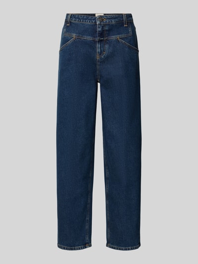 Produktfoto, Barrel Fit Jeans mit Label-Detail Modell 'STOVER-X' von Closed aus Baumwoll-Elasthan-Mix mit Eingrifftaschen in dunkelblau