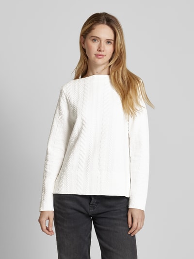 s.Oliver RED LABEL Relaxed Fit Sweatshirt mit Baumwolle Weiss 4