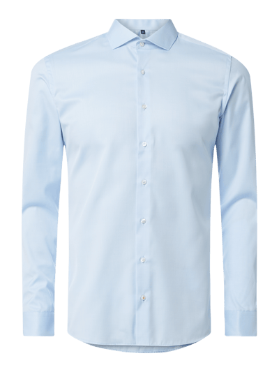 Eterna Slim Fit Businesshemd aus Twill Bleu 3