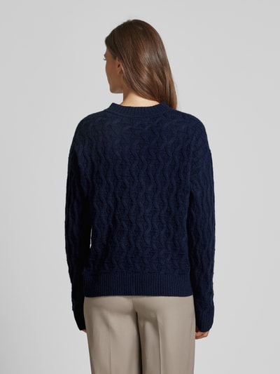 Christian Berg Woman Kaschmirstrickpullover mit Rundhalsausschnitt Dunkelblau 5