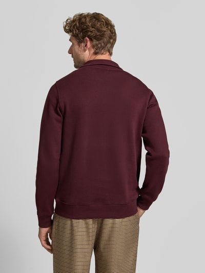 Lacoste regular fit schipperstrui van puur katoen Bordeaux - 5